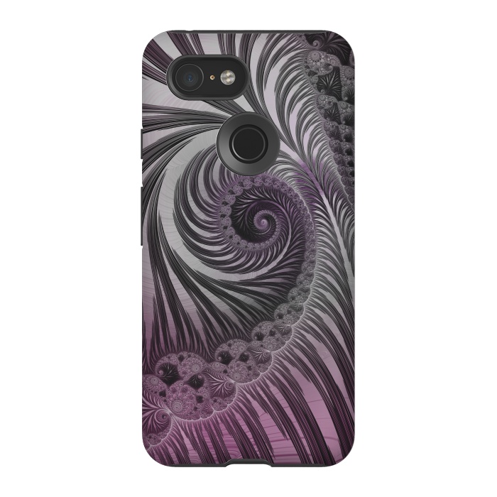 Pixel 3 StrongFit Swirly Fractal Fantasies by Andrea Haase