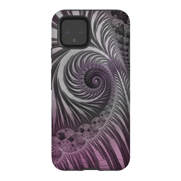 Pixel 4 StrongFit Swirly Fractal Fantasies by Andrea Haase