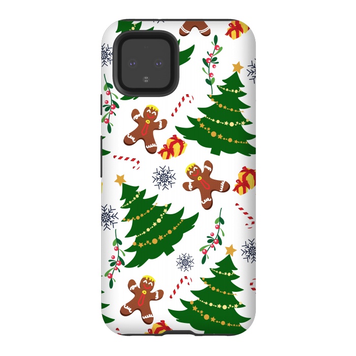 Pixel 4 StrongFit Holly Jolly Christmas by Allgirls Studio