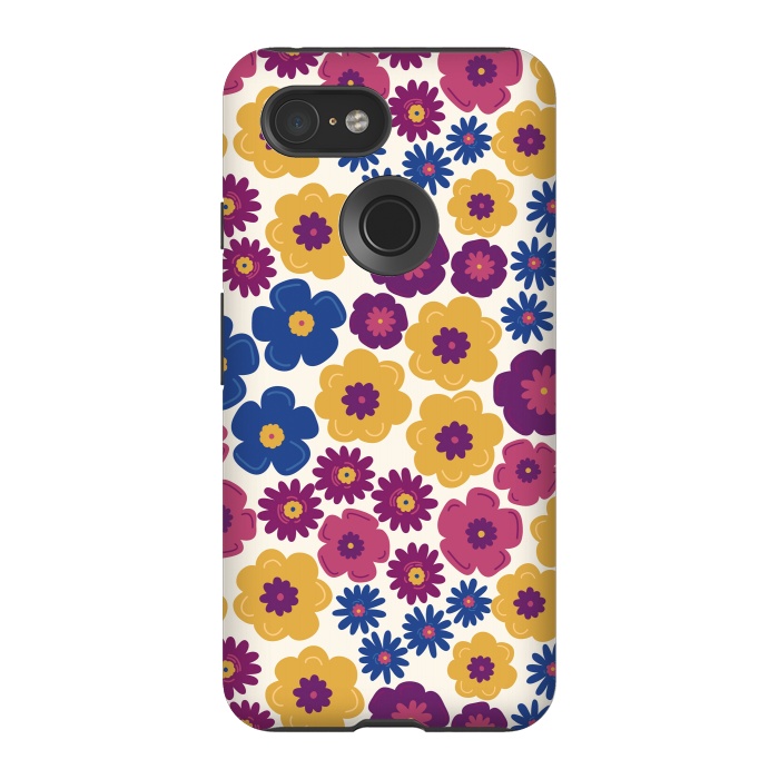 Pixel 3 StrongFit Pop Floral by TracyLucy Designs