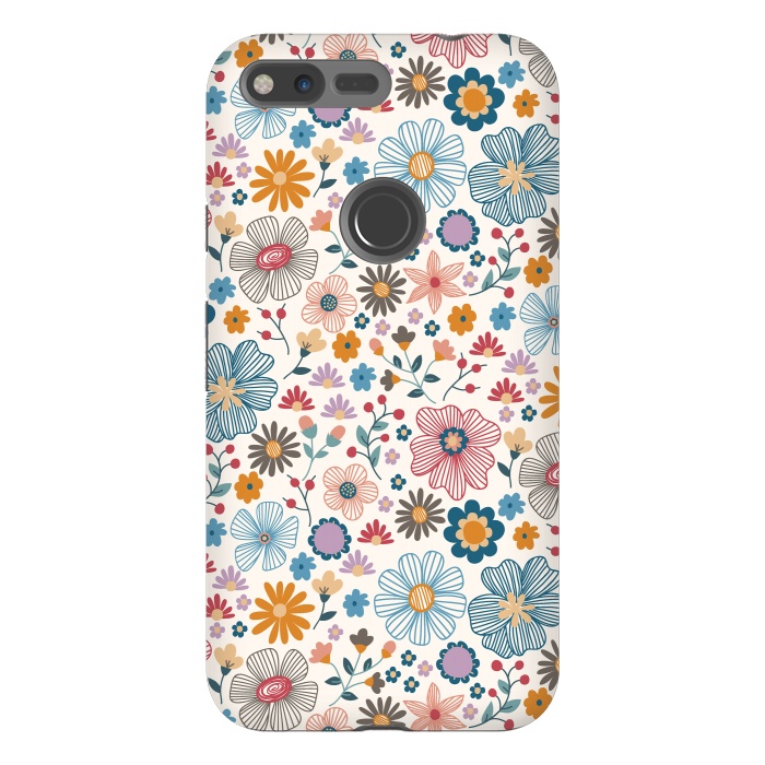Pixel XL StrongFit Winter Wild Bloom  by TracyLucy Designs