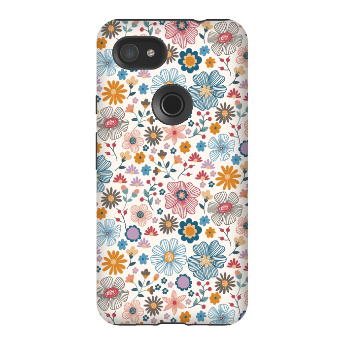 Pixel 3AXL StrongFit Winter Wild Bloom  by TracyLucy Designs