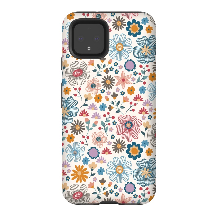 Pixel 4 StrongFit Winter Wild Bloom  by TracyLucy Designs