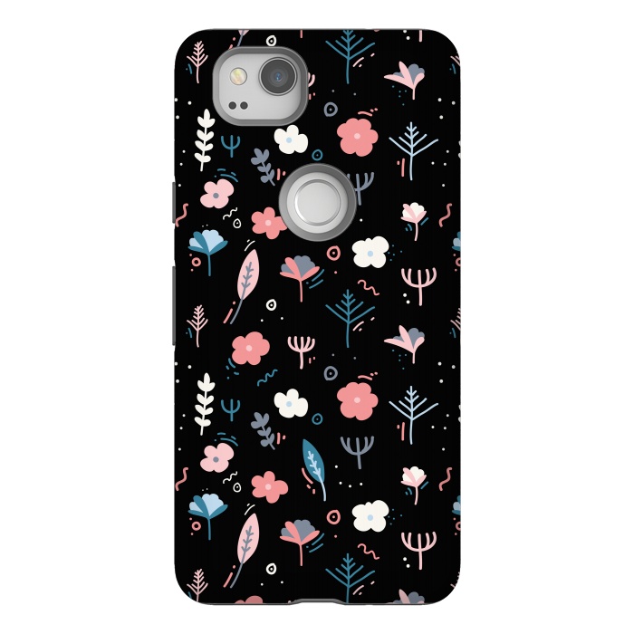 Pixel 2 StrongFit Whimsical Floral by Allgirls Studio