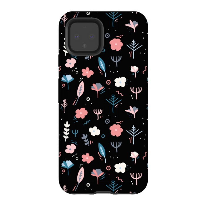 Pixel 4 StrongFit Whimsical Floral by Allgirls Studio