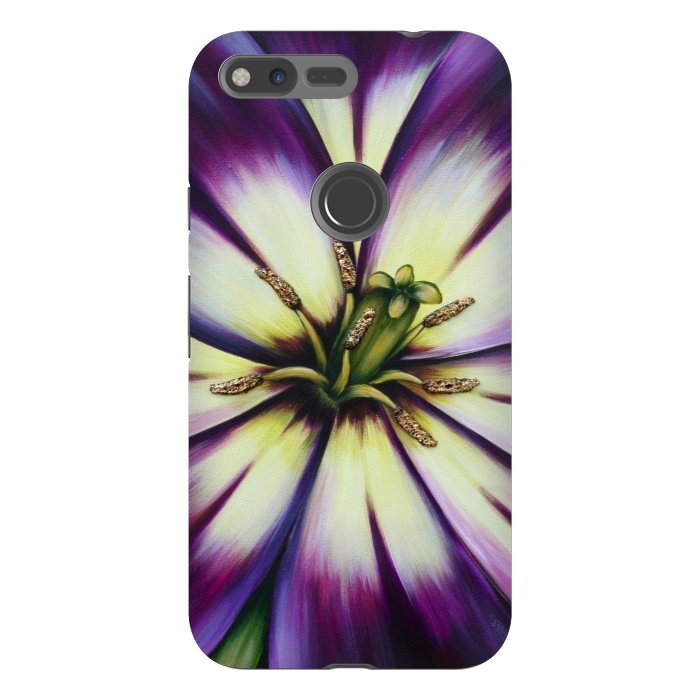 Pixel XL StrongFit Plum Tulip by Denise Cassidy Wood