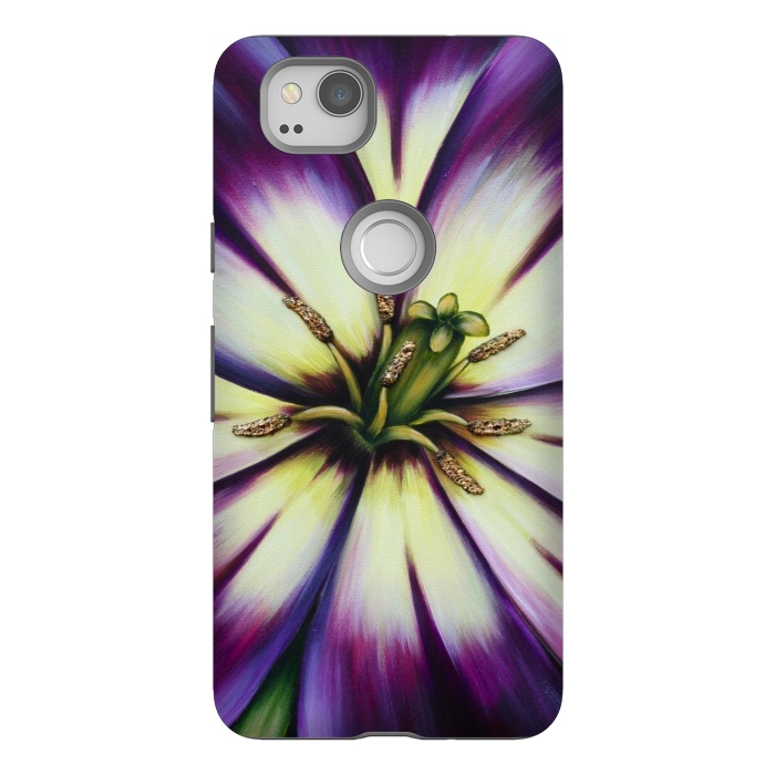 Pixel 2 StrongFit Plum Tulip by Denise Cassidy Wood