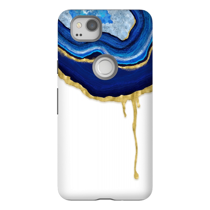 Pixel 2 StrongFit Sapphire Dripping Agate by Noonday Design