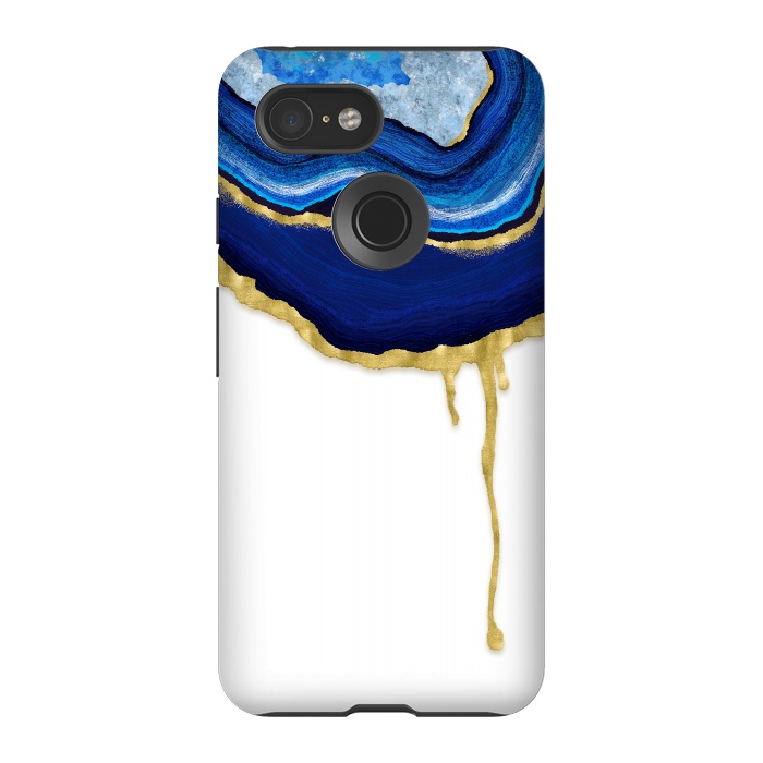Pixel 3 StrongFit Sapphire Dripping Agate by Noonday Design