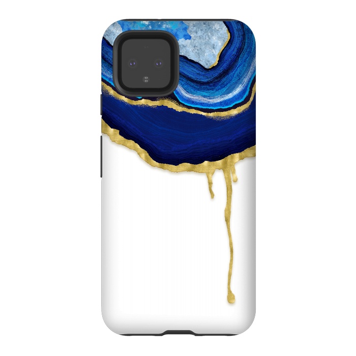 Pixel 4 StrongFit Sapphire Dripping Agate by Noonday Design