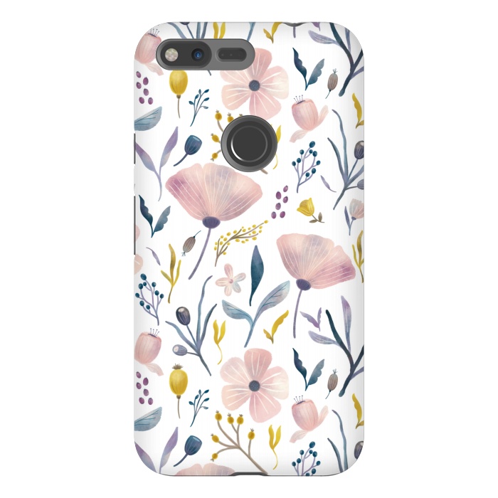 Pixel XL StrongFit Delicate Pastel Floral by Noonday Design