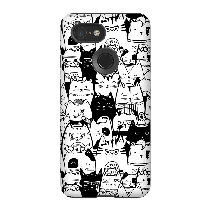 Pixel 3 StrongFit Itty Bitty Kitty Committee by Noonday Design
