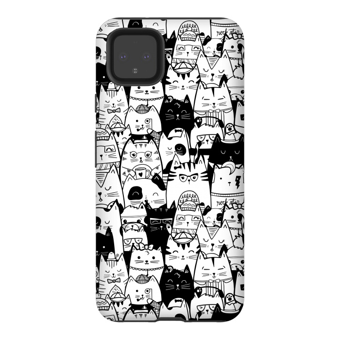 Pixel 4XL StrongFit Itty Bitty Kitty Committee by Noonday Design