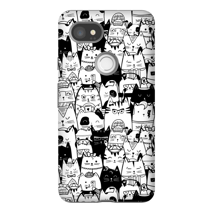 Pixel 2XL StrongFit Itty Bitty Kitty Committee by Noonday Design