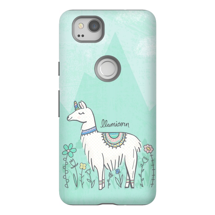 Pixel 2 StrongFit Llovely Llamicorn by Noonday Design