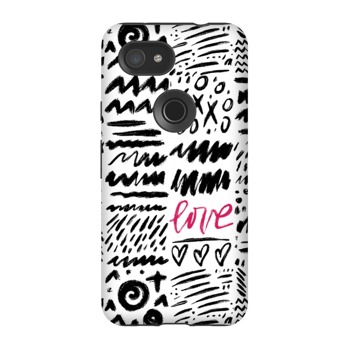 Pixel 3A StrongFit Love Scribbles by Noonday Design