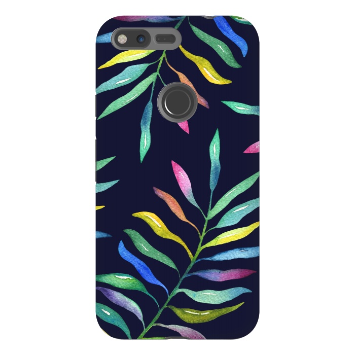 Pixel XL StrongFit Rainbow Tropical Leaf by Noonday Design