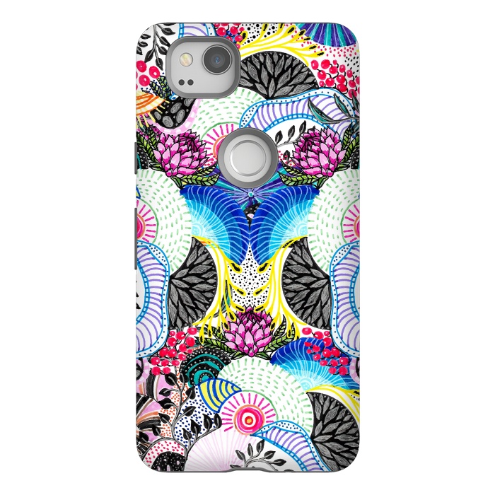 Pixel 2 StrongFit Whimsical abstract hand paint design  by InovArts