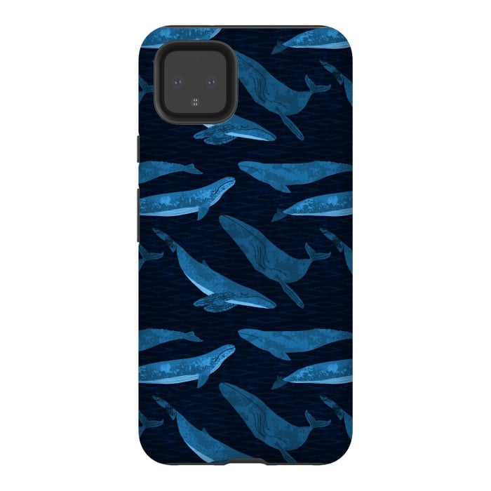 Pixel 4XL StrongFit Whales in the Deep by Noonday Design