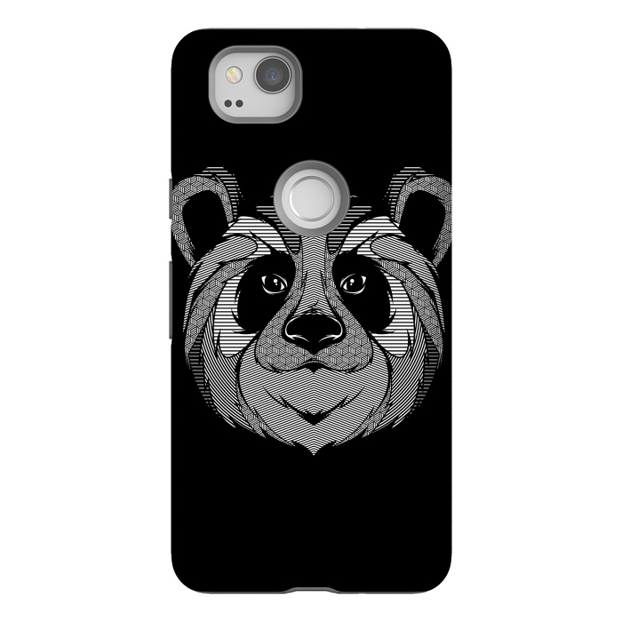 Pixel 2 StrongFit Panda Zentangle by Afif Quilimo