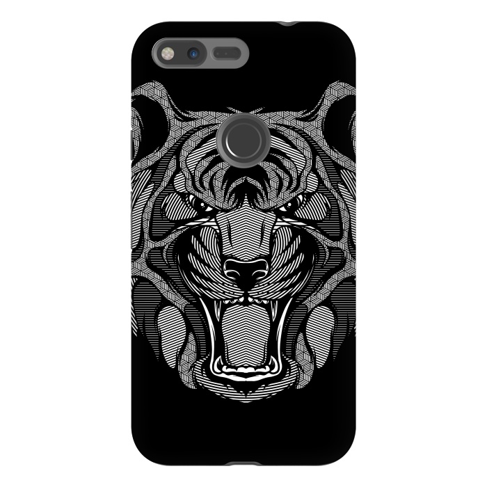 Pixel XL StrongFit Tiger Zentangle by Afif Quilimo