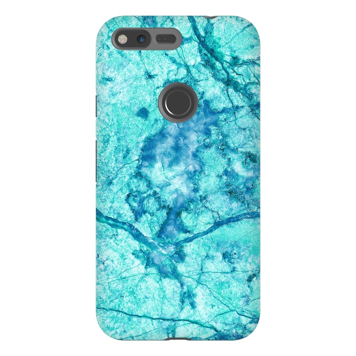 Pixel XL StrongFit Turquoise Marble by Art Design Works