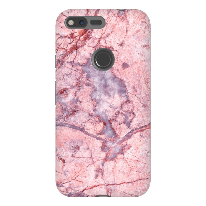 Pixel XL StrongFit Pink Marble by Art Design Works