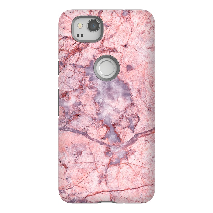 Pixel 2 StrongFit Pink Marble by Art Design Works
