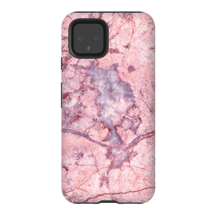 Pixel 4 StrongFit Pink Marble by Art Design Works