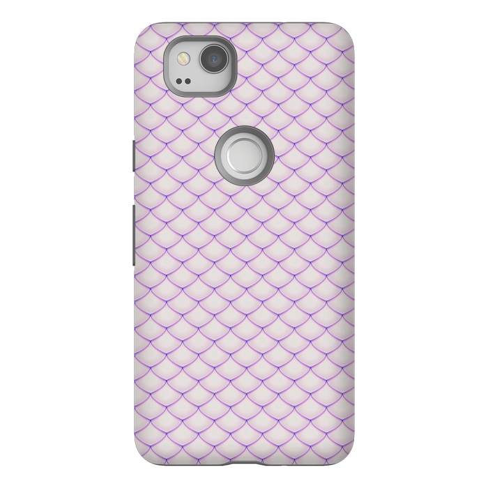 Pixel 2 StrongFit Pink Fish Scale Pattern by Art Design Works
