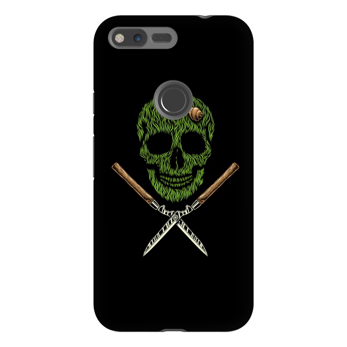 Pixel XL StrongFit Skull Grass by Afif Quilimo