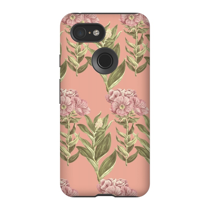 Pixel 3 StrongFit Blush Pink Flowers by Zala Farah