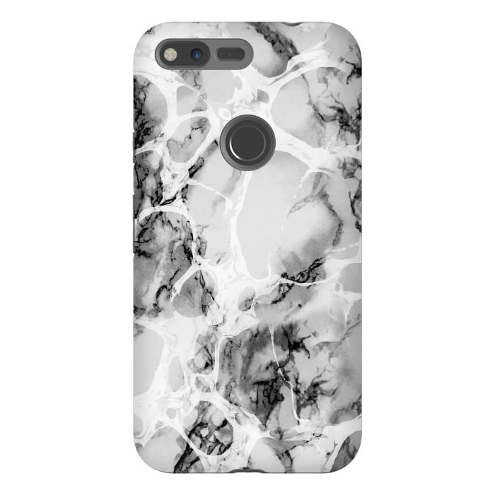Pixel XL StrongFit White gray marble artistic texture by Oana 