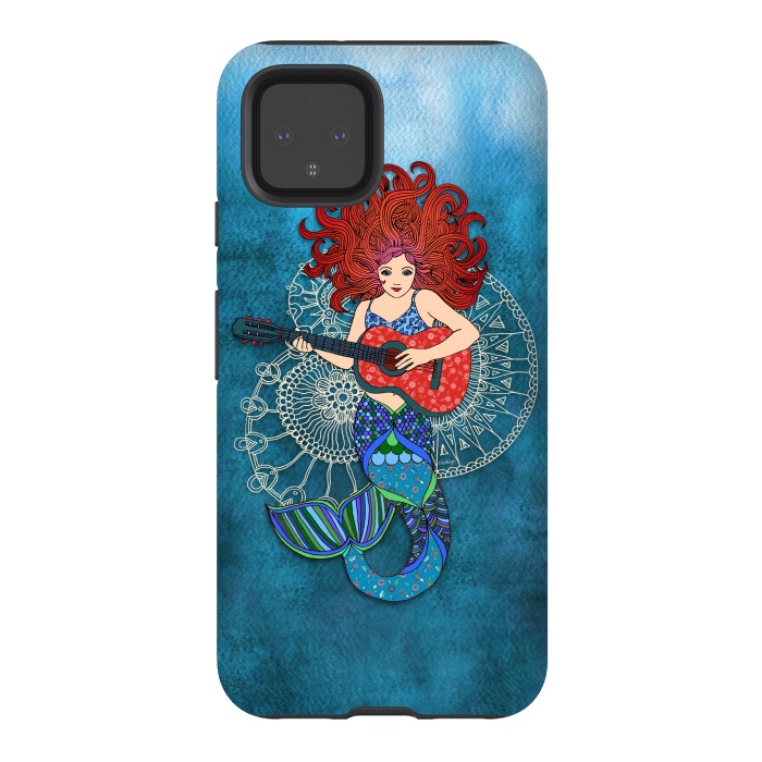 Pixel 4 StrongFit Musical Mermaid by Micklyn Le Feuvre