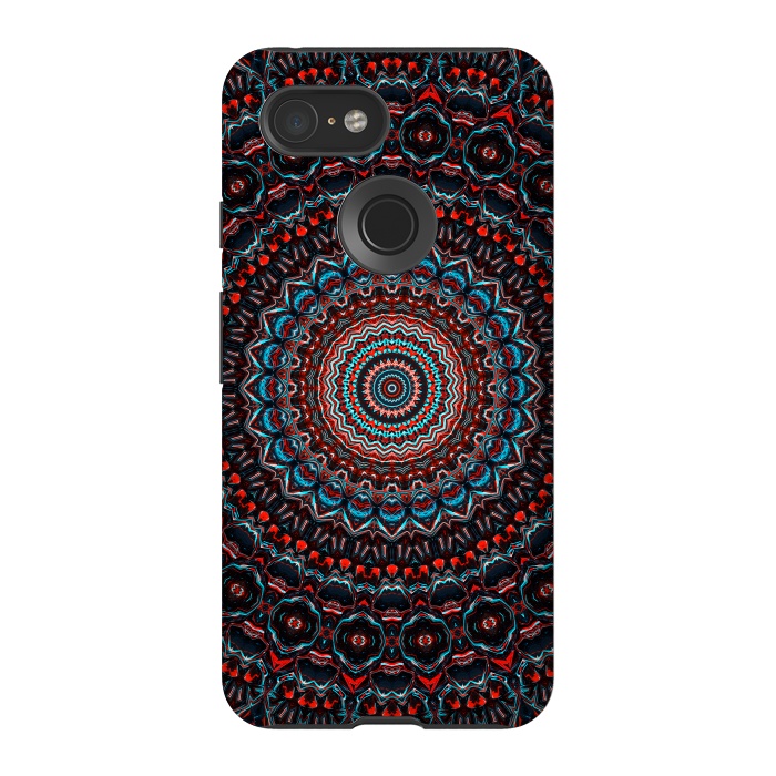 Pixel 3 StrongFit Abstract Mandala by Art Design Works
