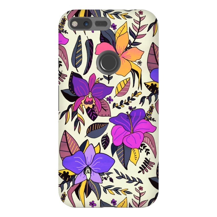 Pixel XL StrongFit Sunset Tropical Floral by Tigatiga
