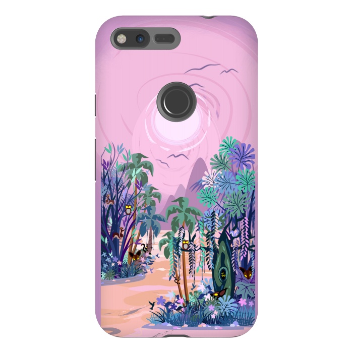 Pixel XL StrongFit The Eyes of the Enchanted Misty Forest by BluedarkArt