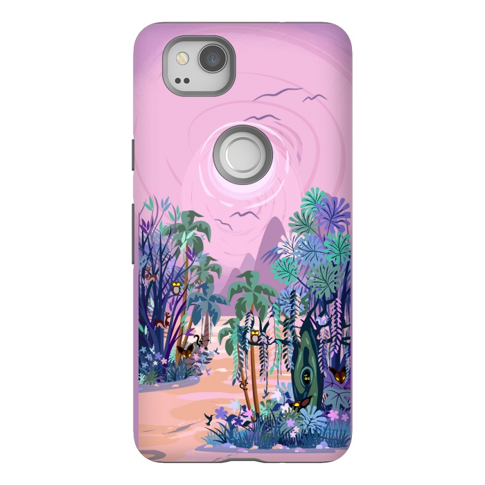 Pixel 2 StrongFit The Eyes of the Enchanted Misty Forest by BluedarkArt