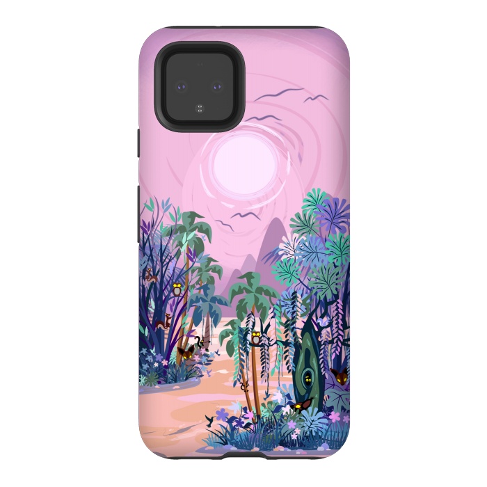 Pixel 4 StrongFit The Eyes of the Enchanted Misty Forest by BluedarkArt