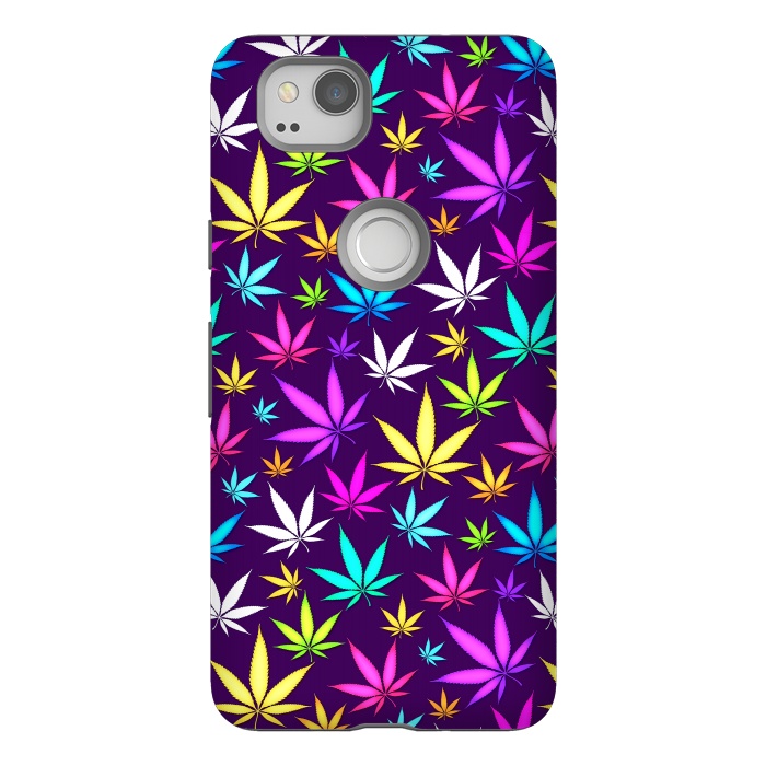 Pixel 2 StrongFit Colorful Weed Pattern by Art Design Works