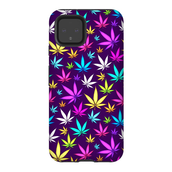 Pixel 4 StrongFit Colorful Weed Pattern by Art Design Works