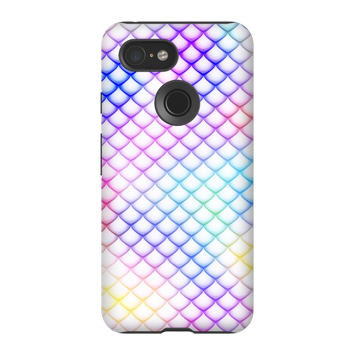 Pixel 3 StrongFit Colorful Mermaid Scales by Art Design Works