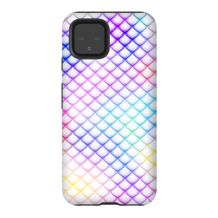 Pixel 4 StrongFit Colorful Mermaid Scales by Art Design Works