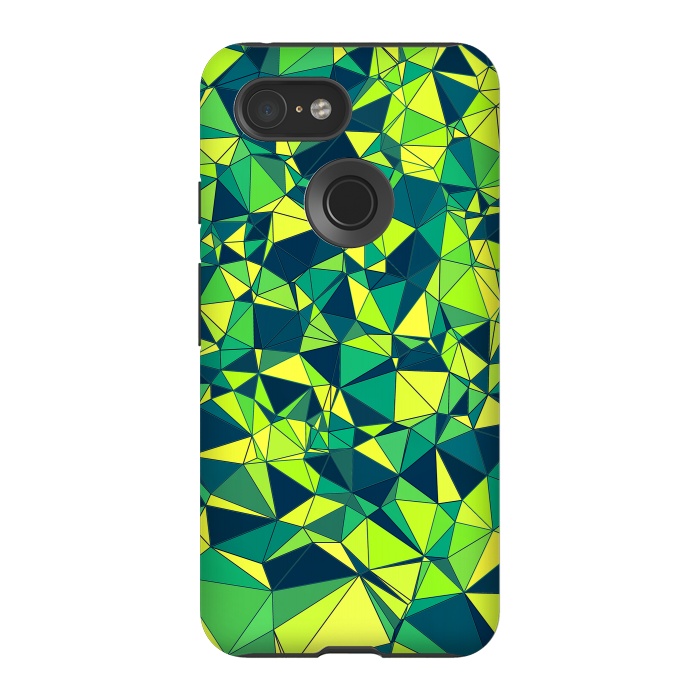 Pixel 3 StrongFit Green Low Poly Design by Art Design Works
