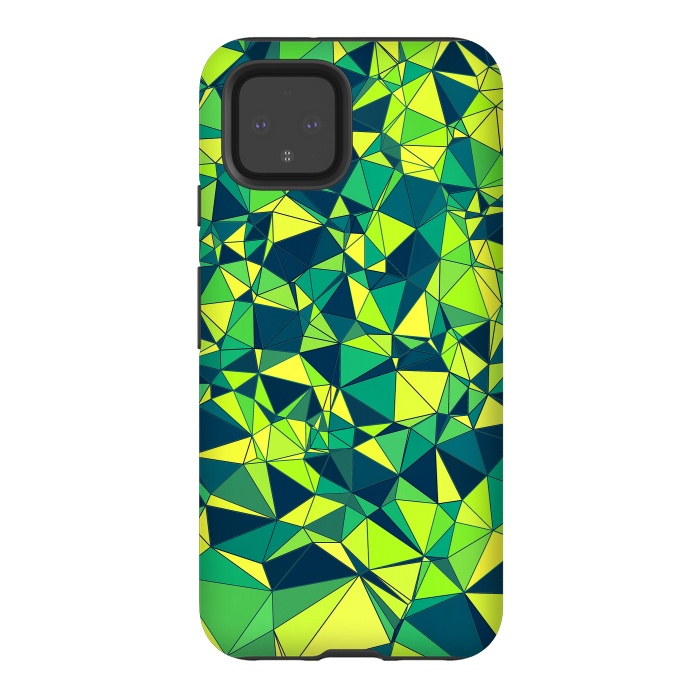 Pixel 4 StrongFit Green Low Poly Design by Art Design Works
