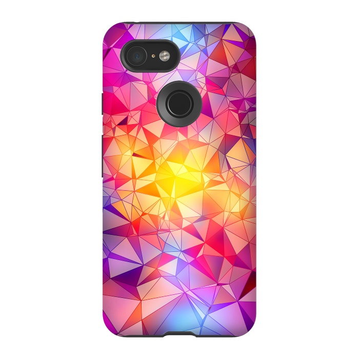 Pixel 3 StrongFit Colorful Low Poly Design by Art Design Works