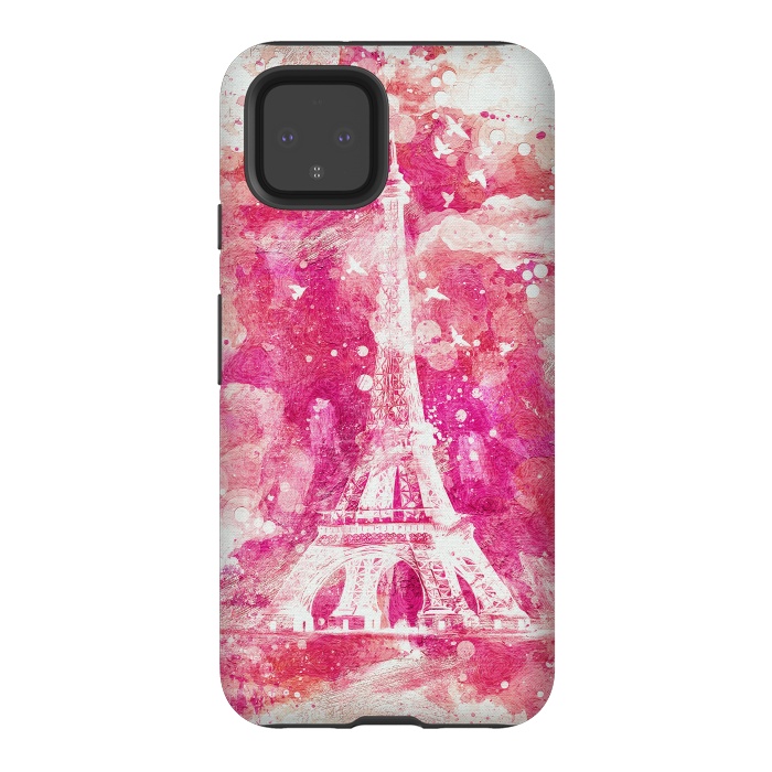 Pixel 4 StrongFit Artistic XLIV - Eiffel Tower Paris by Art Design Works