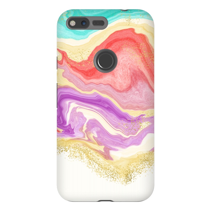 Pixel XL StrongFit Colorful Marble by Noonday Design