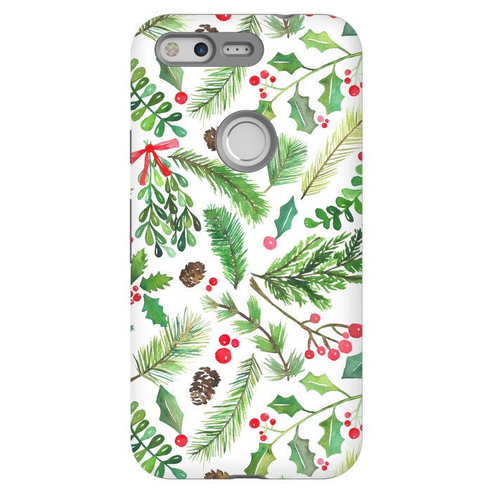 Pixel StrongFit Watercolor Christmas Greenery by Noonday Design
