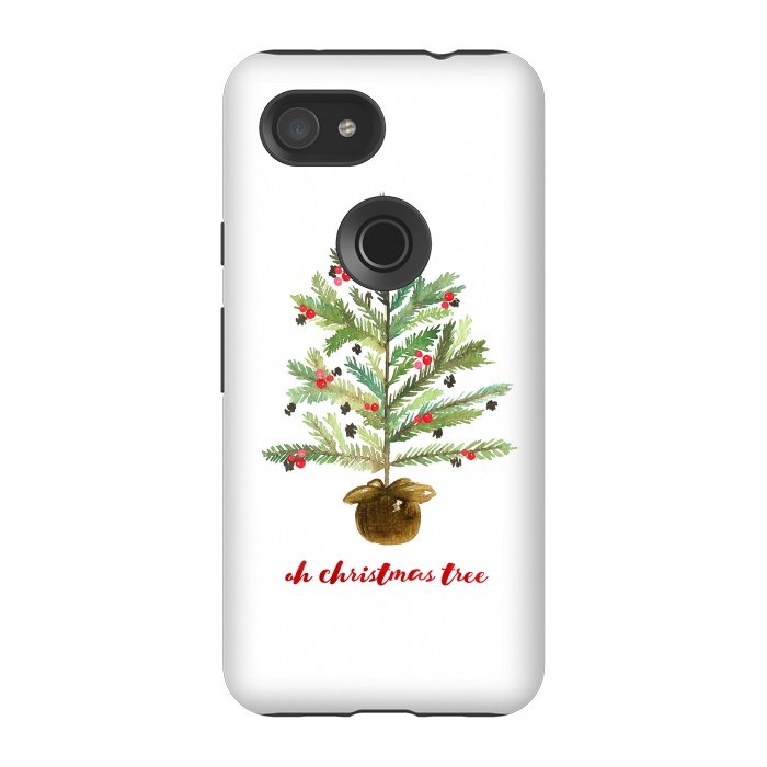 Pixel 3A StrongFit Oh Christmas Tree by Noonday Design